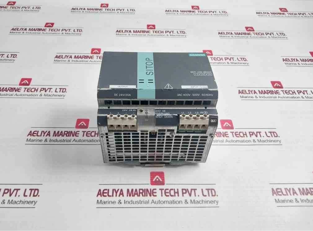 Siemens 6Ep1436-3Ba00 Stabilized Power Supply I/O Unit Sitop Power 20 1.3A