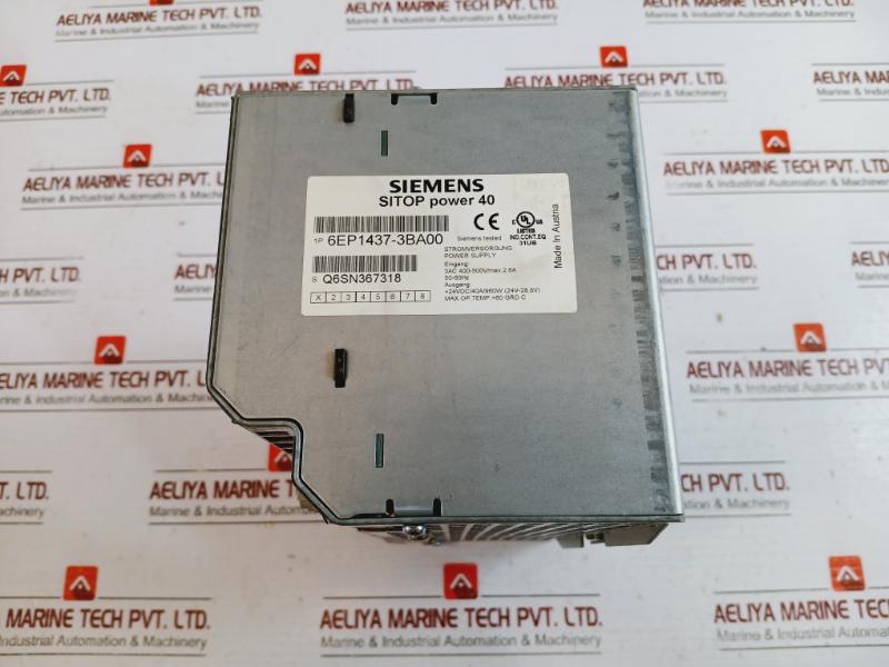 Siemens 6Ep1 437-3Ba00 Power Supply Module Dc 24V/40A 3Ac 400-500V