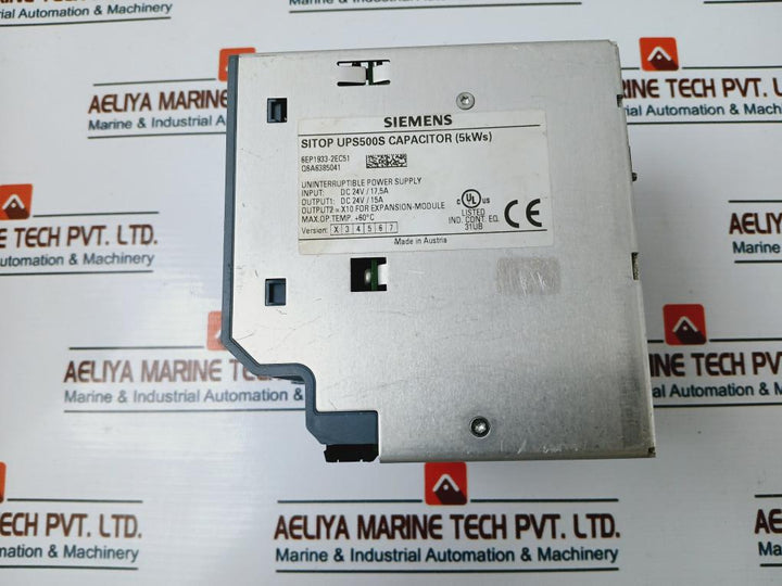 Siemens 6Ep1933-2Ec51 Uninterruptible Power Supply Dc 24V/17,5A