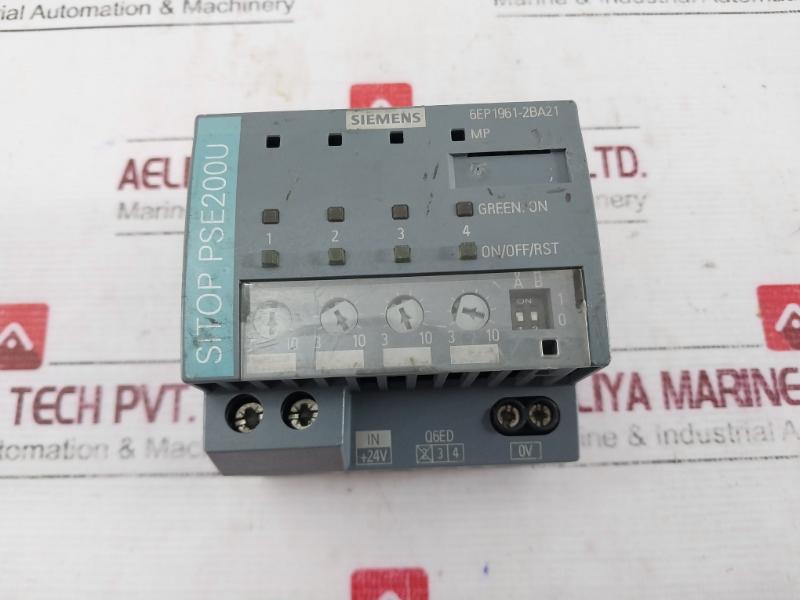 Siemens 6Ep1961-2Ba21 Sitop Pse200U Selectivity Module 4-channel Input Dc 24V