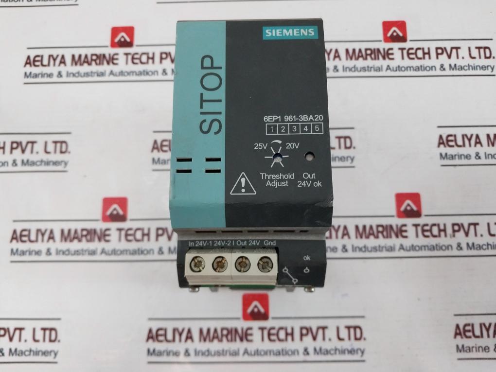 Dc Redundancy Module Siemens 6Ep1 961-3Ba20 Sitop Redundancy Module Dc 24V-0.5V/Max.40A ...