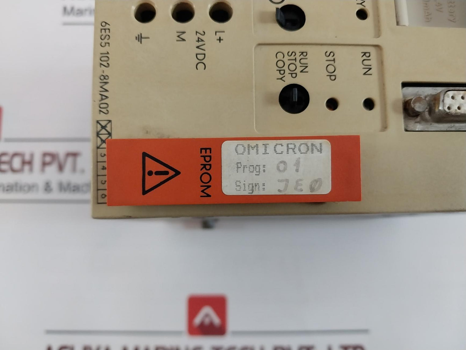 Siemens 6Es5 102-8Ma02 Central Processing Unit Cpu 102 24Vdc 1A C/9104357