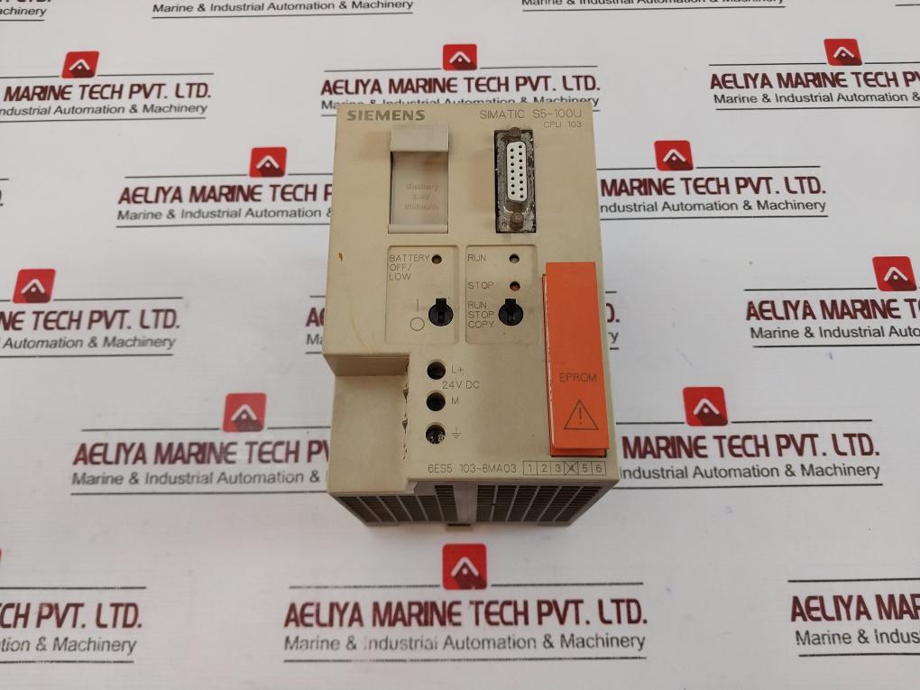 Siemens 6es5 103-8ma03 Simatic S5-100u Central Processing Unit Cpu 103 24vdc 1a
