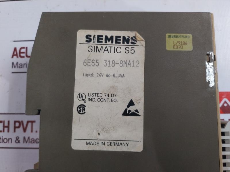 Siemens 6Es5 318-8Ma12 Simatic S5 Interface Module 24V Dc 0.35A
