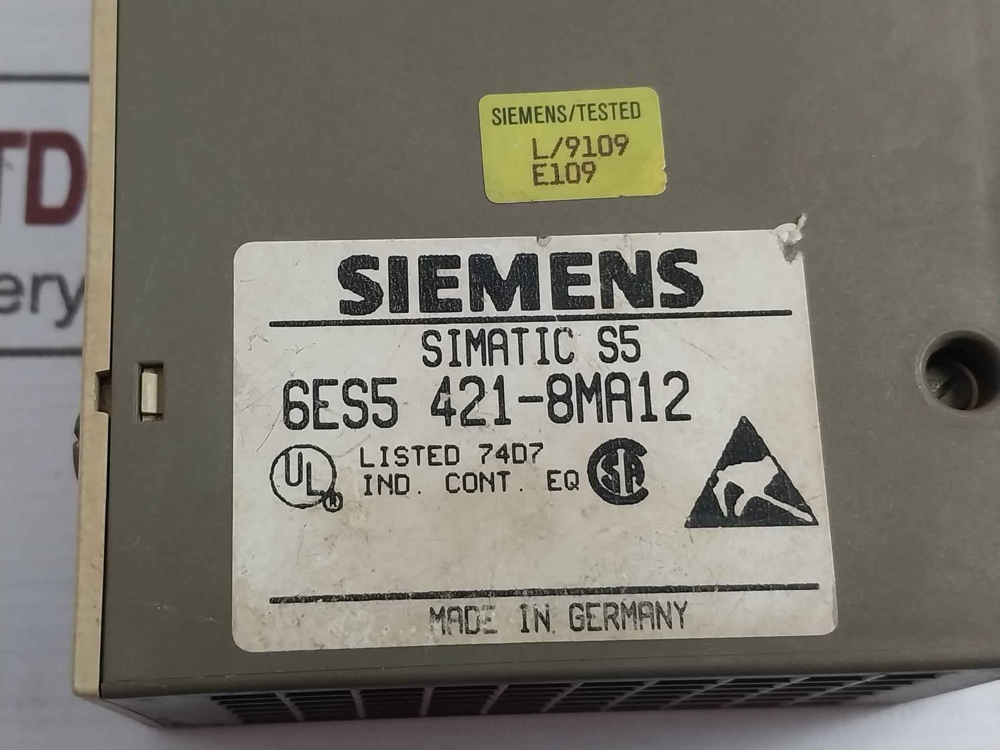 Siemens 6Es5 421-8Ma12 Digital Input Unit 8X 24Vdc