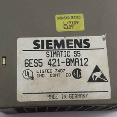 Siemens 6Es5 421-8Ma12 Digital Input Unit 8X 24Vdc