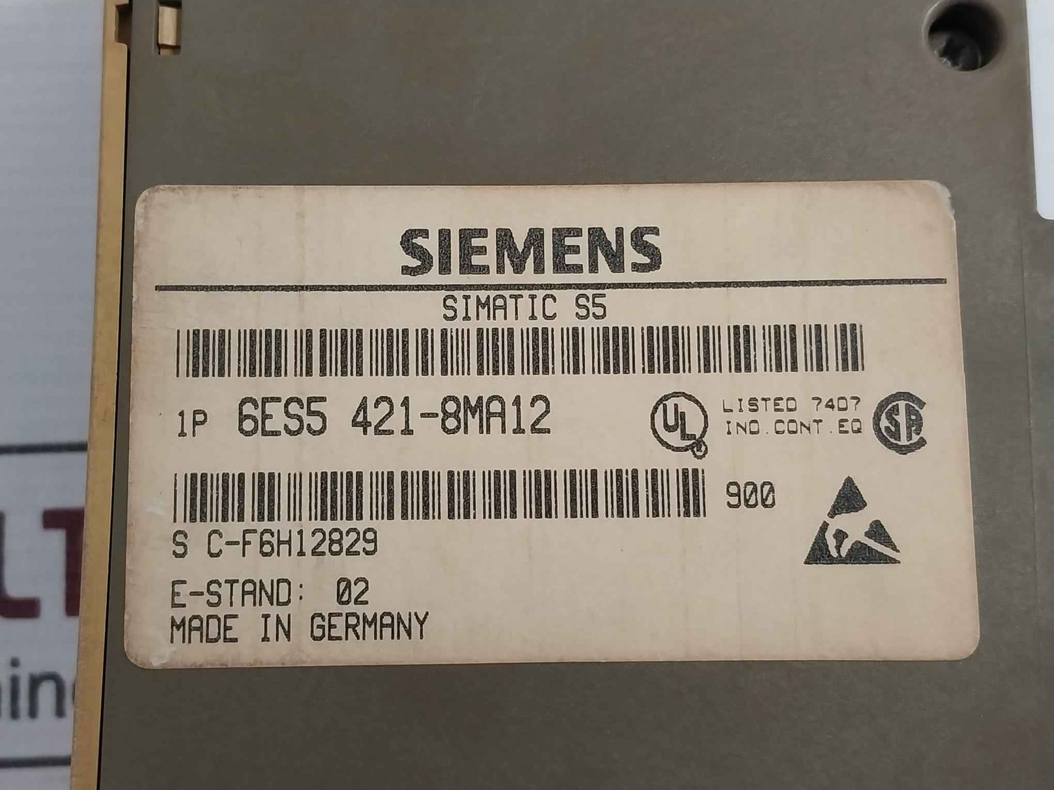 Siemens 6Es5 421-8Ma12 Digital Input Unit E-stand 02 8X24V Dc