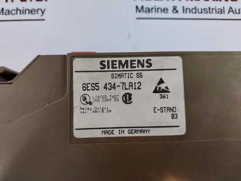 Siemens Simatic S5 6Es5 434-7La12 Digital Input Module 8X24V Dc Relay