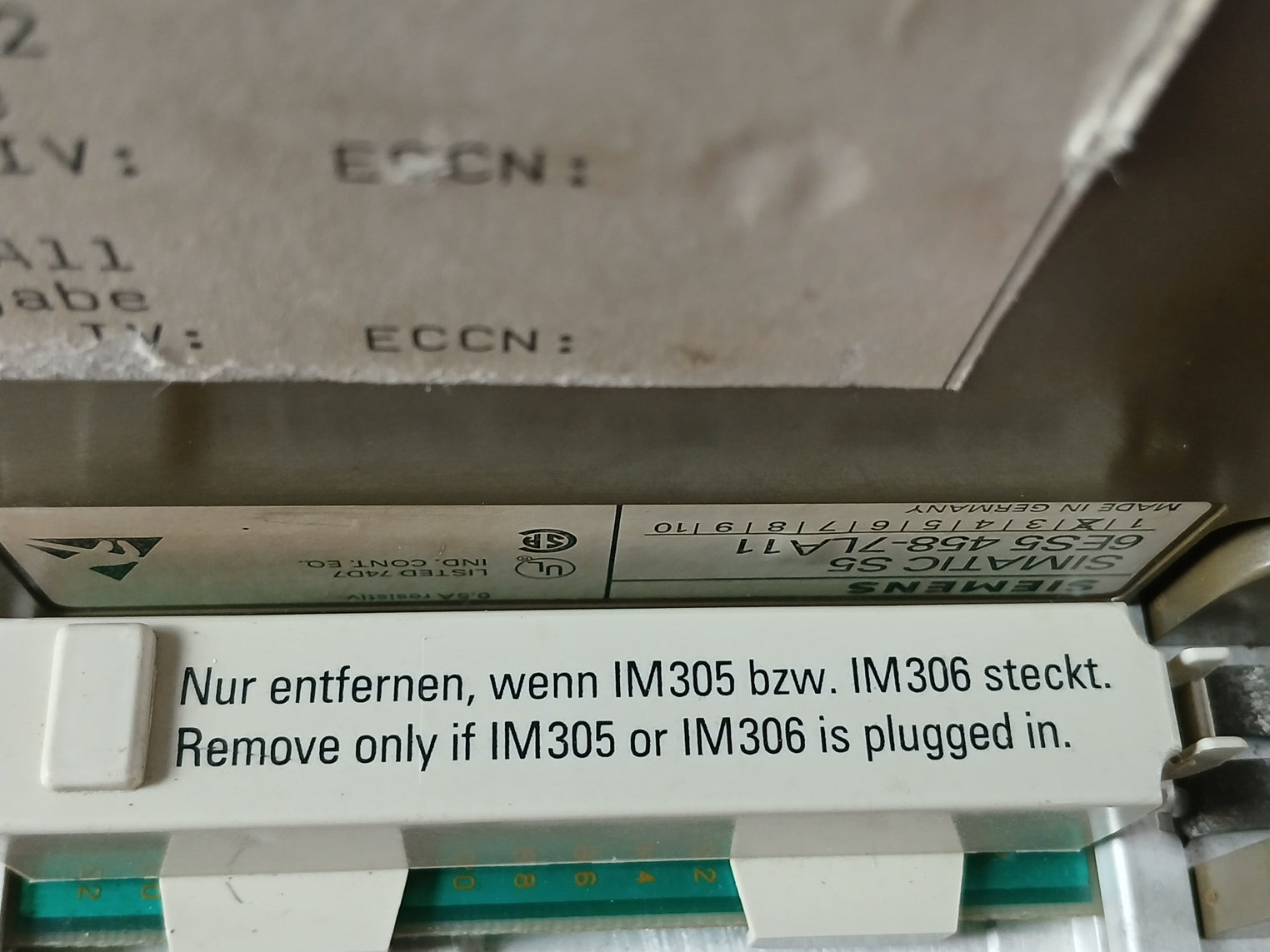 Siemens 6Es5943-7Ua11 Plc Rack 458-7La11 460-7La12 430-7La12 451-7La11 482-7La11