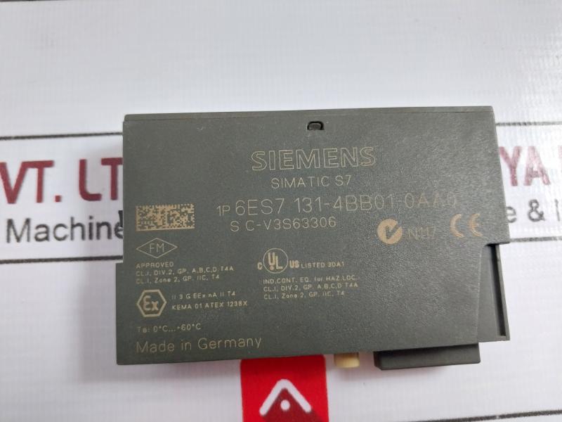 Siemens Simatic 6Es7 131-4Bb01-0Aa0 S7 Digital Input Module Dc24V S C-v3S63306
