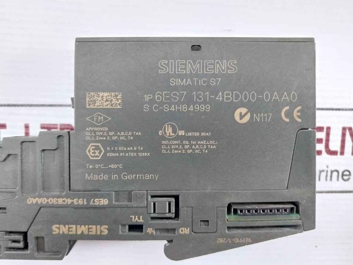 Siemens 6Es7 131-4Bd00-0Aa0 Digital Input Electronic Module Simatic S7 Dc24V