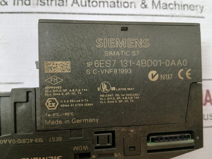 Siemens 6Es7 131-4Bd01-0Aa0 Digital Electronic Module E02 01 Atex 1238X