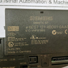 Siemens 6Es7 131-4Bd01-0Aa0 Digital Electronic Module E02 01 Atex 1238X