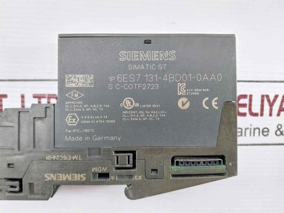 Siemens 6Es7 131-4Bd01-0Aa0 Simatic S7 Electronic Module Dc24V