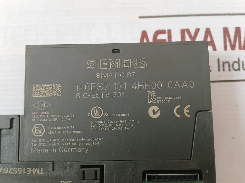 Siemens 6Es7 131-4Bf00-0Aa0 Electronics Module Tm-e15S26-a1 Dc24V E01 S C-e5Tv17