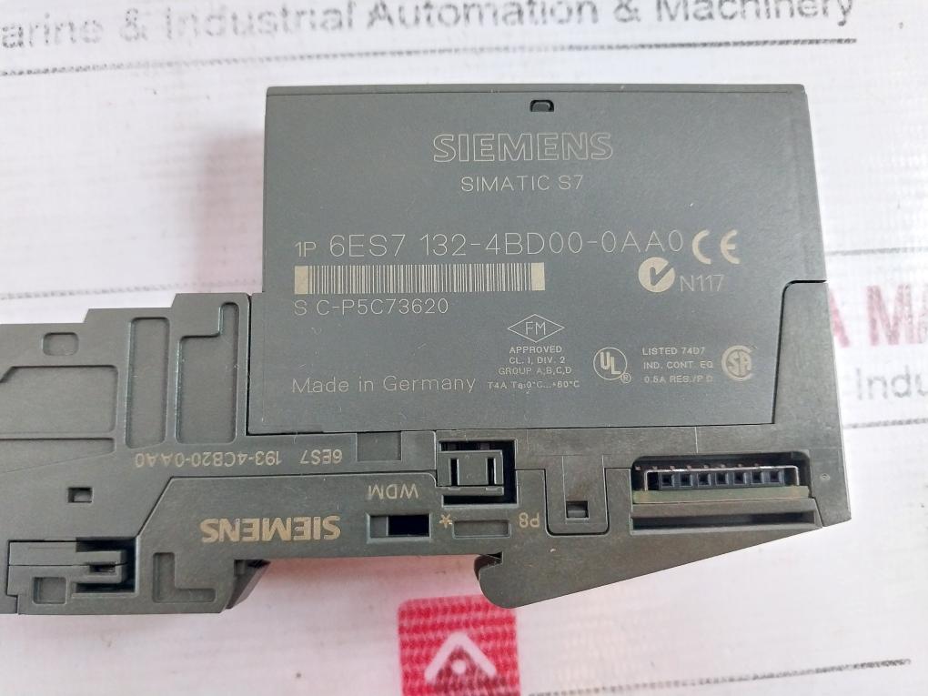 Siemens 6Es7 132-4Bd00-0Aa0 Electronic Module 0.5A Res./P.D. Cl.I, Div.2