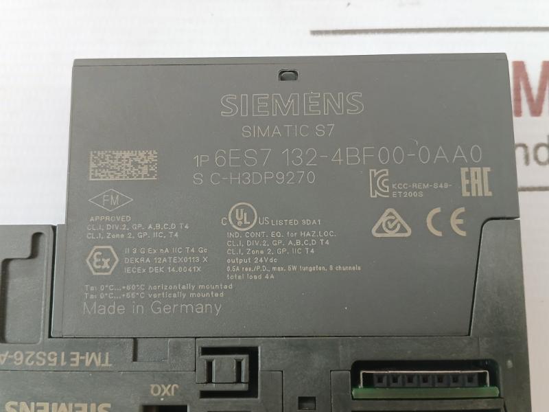 Siemens 6Es7 132-4Bf00-0Aa0 Electronics Module Dc24V/0.5A 24 Vdc E01