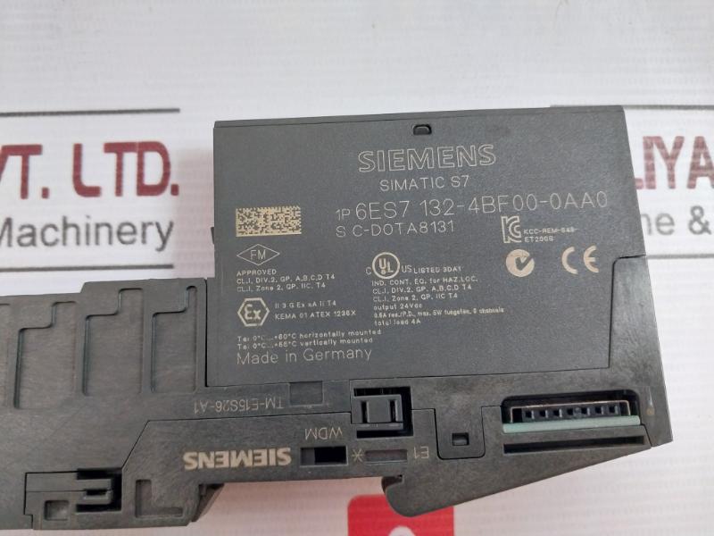 Siemens  Simatic S7 6Es7 132-4Bf00-0Aa0 Electronics Module Dc24V/0.5A