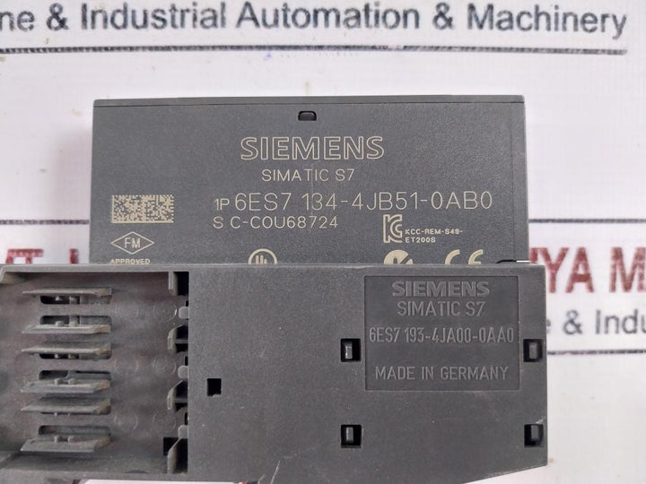 Siemens 6Es7 134-4Jb51-0Ab0 Electronics & Termination Module 6Es7 193-4Ja00-0Aa0