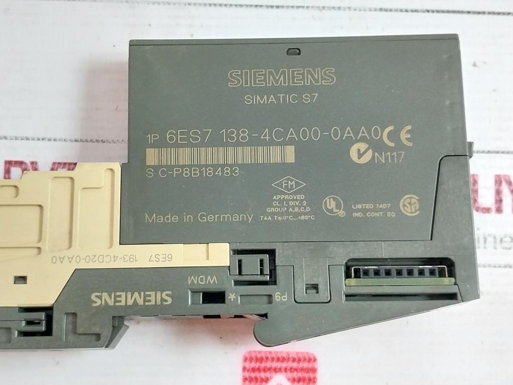 Siemens 6Es7 138-4Ca00-0Aa0 Power Module Cl.I, Div.2 S C-p8B18483