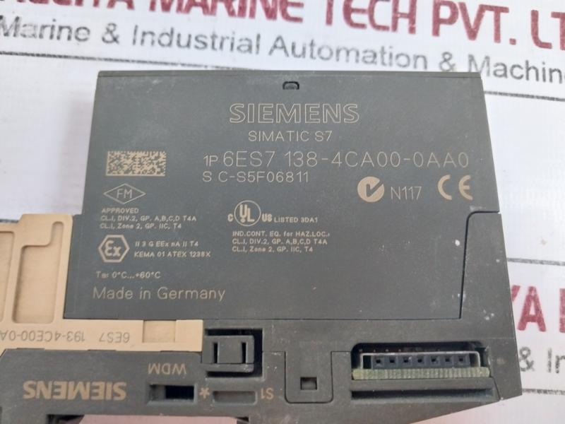 Siemens Simatic S7 6Es7 138-4Ca00-0Aa0 Power Module Dc24V S C-s5F06811 Pm-e