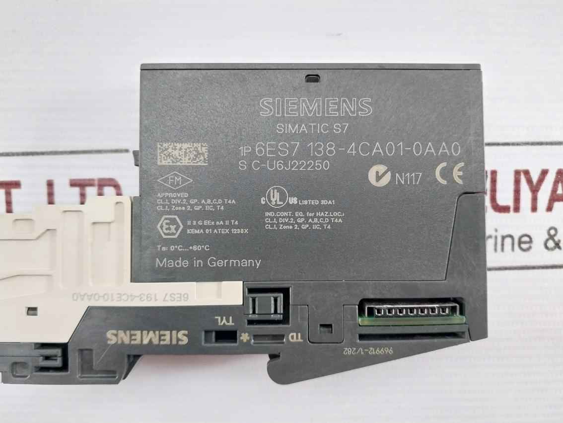 Siemens 6Es7 138-4Ca01-0Aa0 Simatic S7 Electronic Module Dc24V