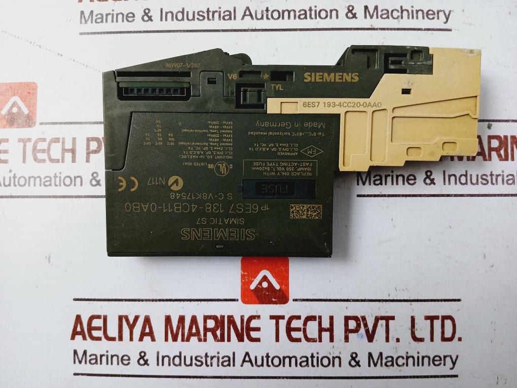 Siemens SIMATIC 6ES7138-4CB11-0AB0 Power Module W/ Terminal Block 193-4CC20-0AA0