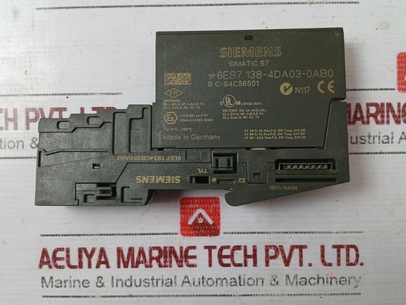 Siemens Simatic S7 6Es7 138-4Da03-0Ab0 Electronic Module 969910-1/282 24V/100Khz