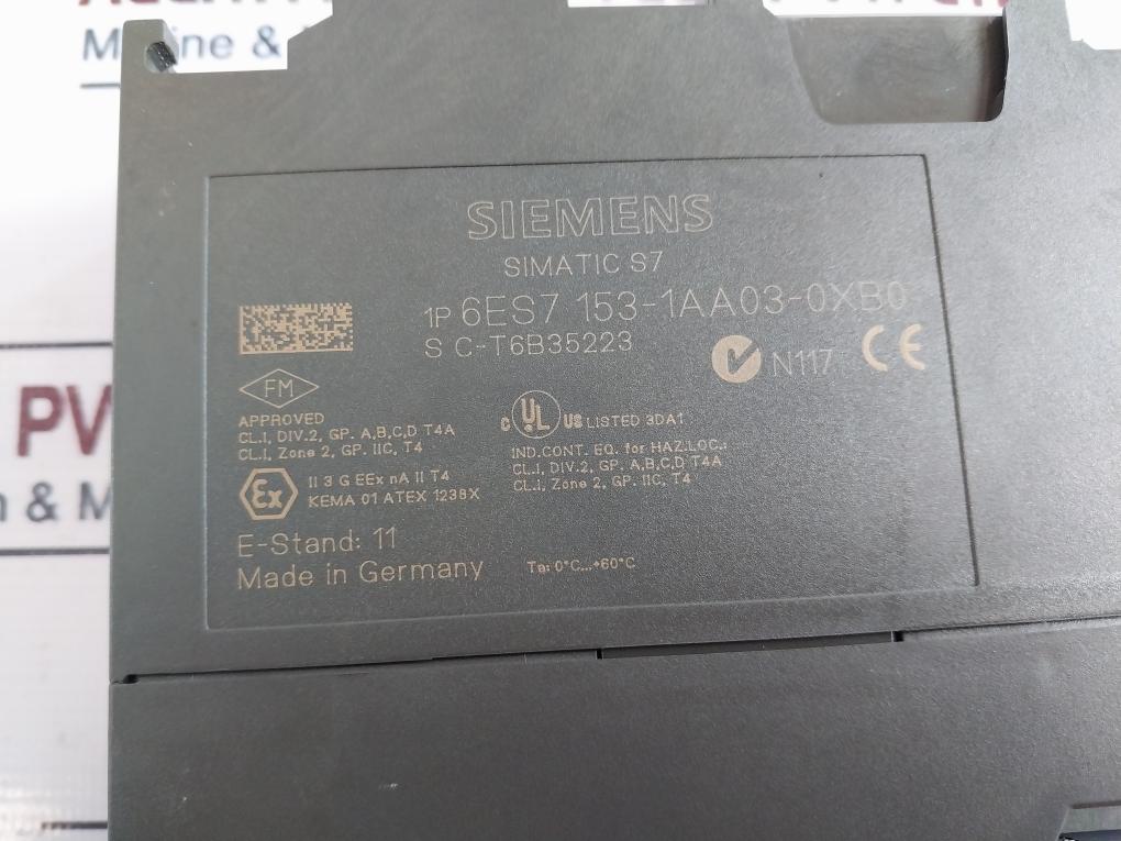 Siemens 6Es7 153-1Aa03-0Xb0(Interface Module),6Es7 321-1Bh02-0Aa0(Input Module),6Es7 322-1Hh01-0Aa0(Output Module) Module Rack