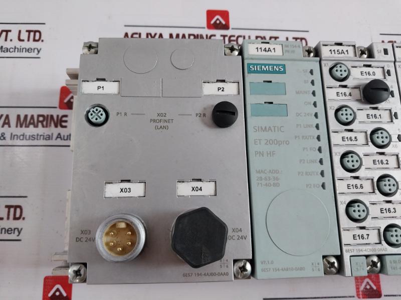 Siemens 6Es7 194-4Aj00-0Aa0 Simatic Et 200Pro Pn Hf Module Rack