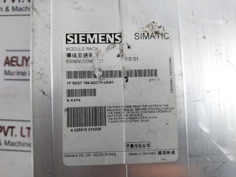 Siemens 6Es7 194-4Aj00-0Aa0 Simatic Et 200Pro Pn Hf Module Rack