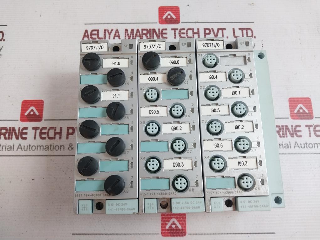 Siemens 6Es7 194-4Cb00-0Aa0 I/O Connection Module 141-4Bf00-0Aa0 8 Di Dc 24V