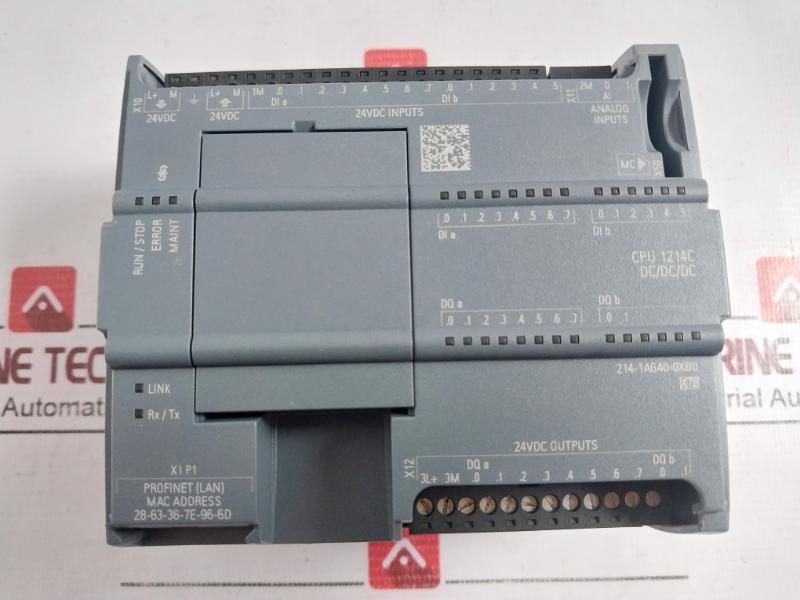 Siemens 6Es7 214-1Ag40-0Xb0 Compact Cpu 24Vdc 1.5A Iecex Fmg 14.0012X