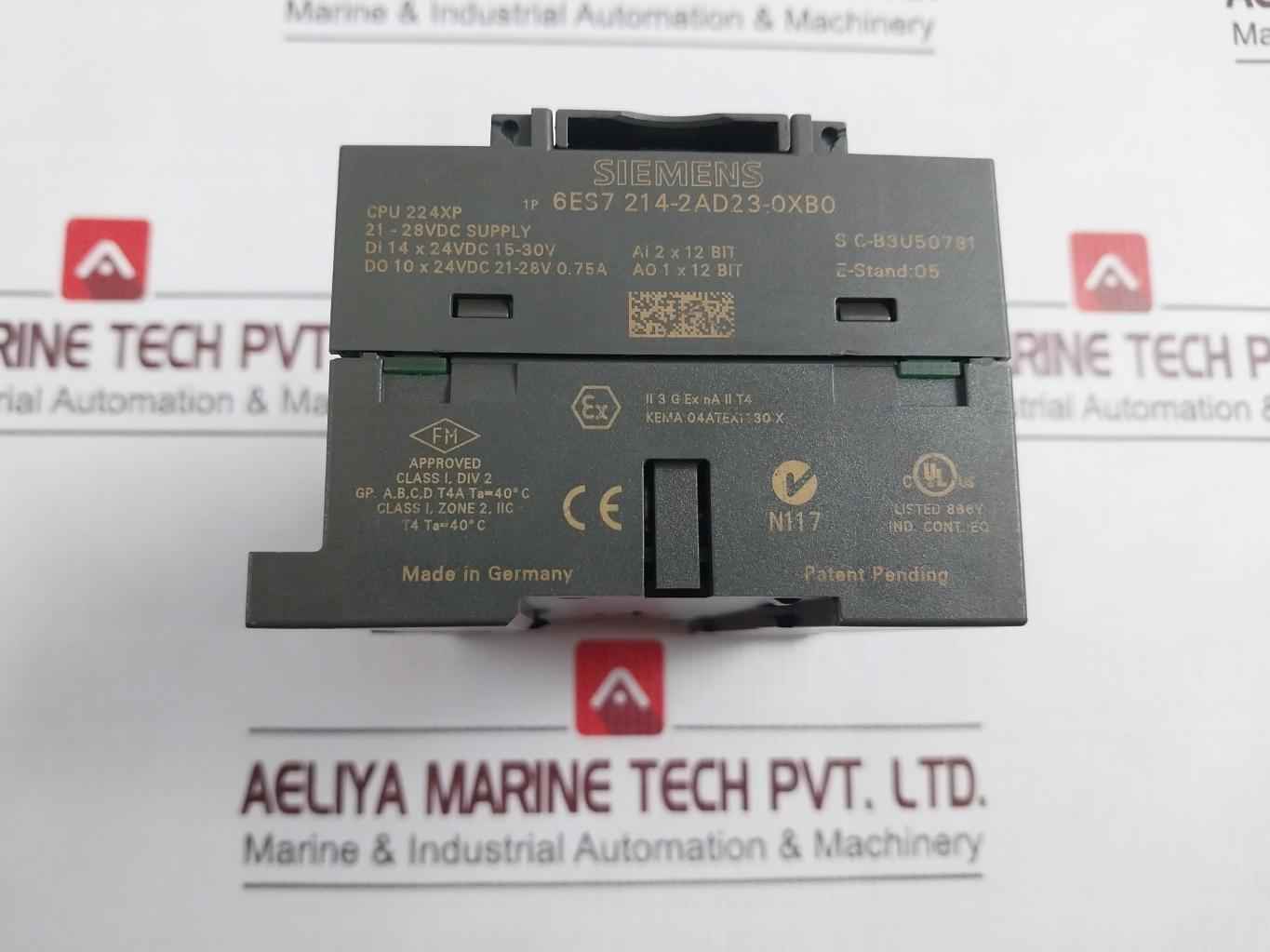 Siemens 6es7 214-2ad23-0xb0 Compact Unit Dc Power Supply 21-28 Vdc