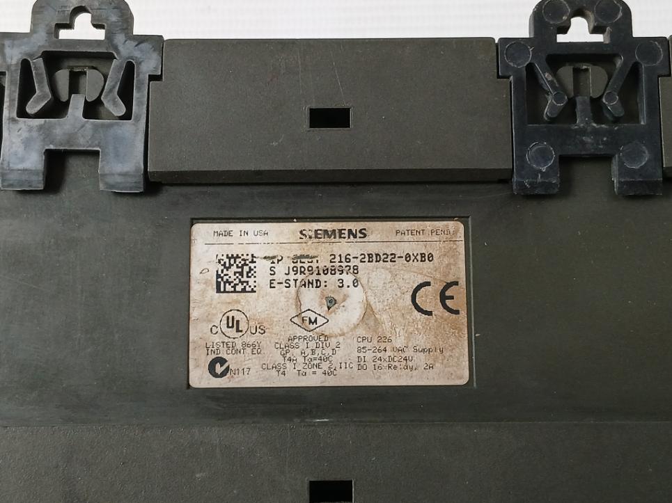 Siemens 6Es7 216-2Bd22-0Xb0 Plc Ac Power Supply Compact Unit 85-264Vac