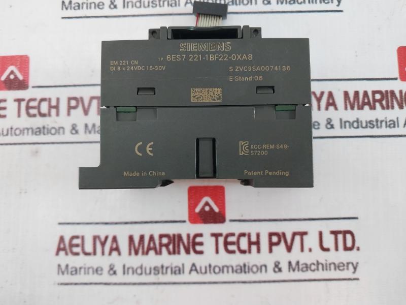 Siemens 6Es7 221-1Bf22-0Xa8 Digital Input Module 15–30V Dc Kcc-rem-s49-s7200