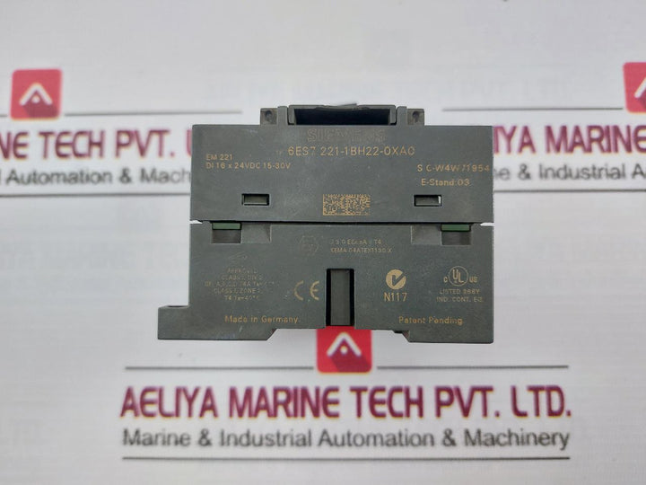 Siemens 6Es7 221-1Bh22-0Xa0 Digital Input Output Module 300V 10A 40˚C