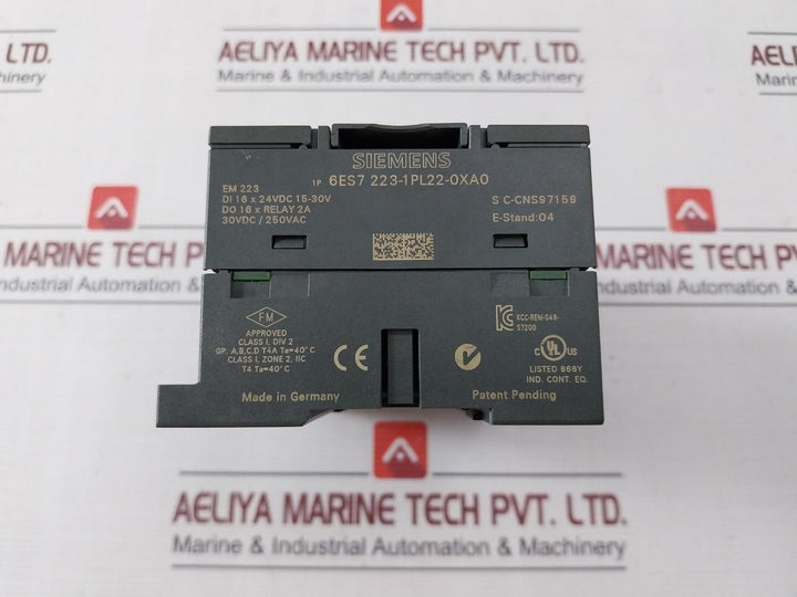 Siemens 6Es7 223-1Pl22-0Xa0 Digital I/O Module Dc/Relay Em 223 30Vdc/250Vac