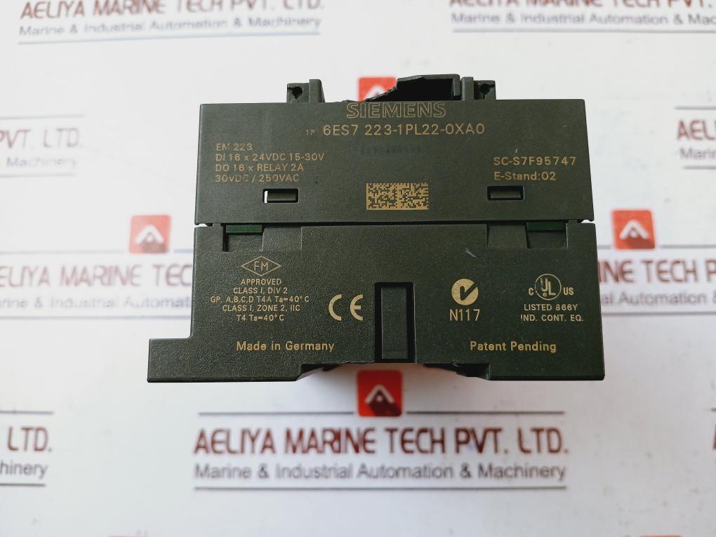Siemens 6Es7 223-1Pl22-0Xa0 Digital Input/Output Module Em223(Minor Body Damage)