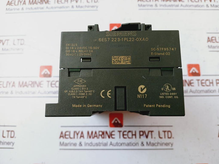 Siemens 6Es7 223-1Pl22-0Xa0 Digital Input/Output Module Em223(Minor Body Damage)