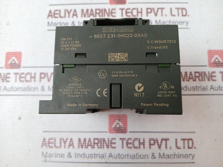 Siemens 6Es7 231-0Hc22-0Xa0 Analog Input Module Em 231 40°C