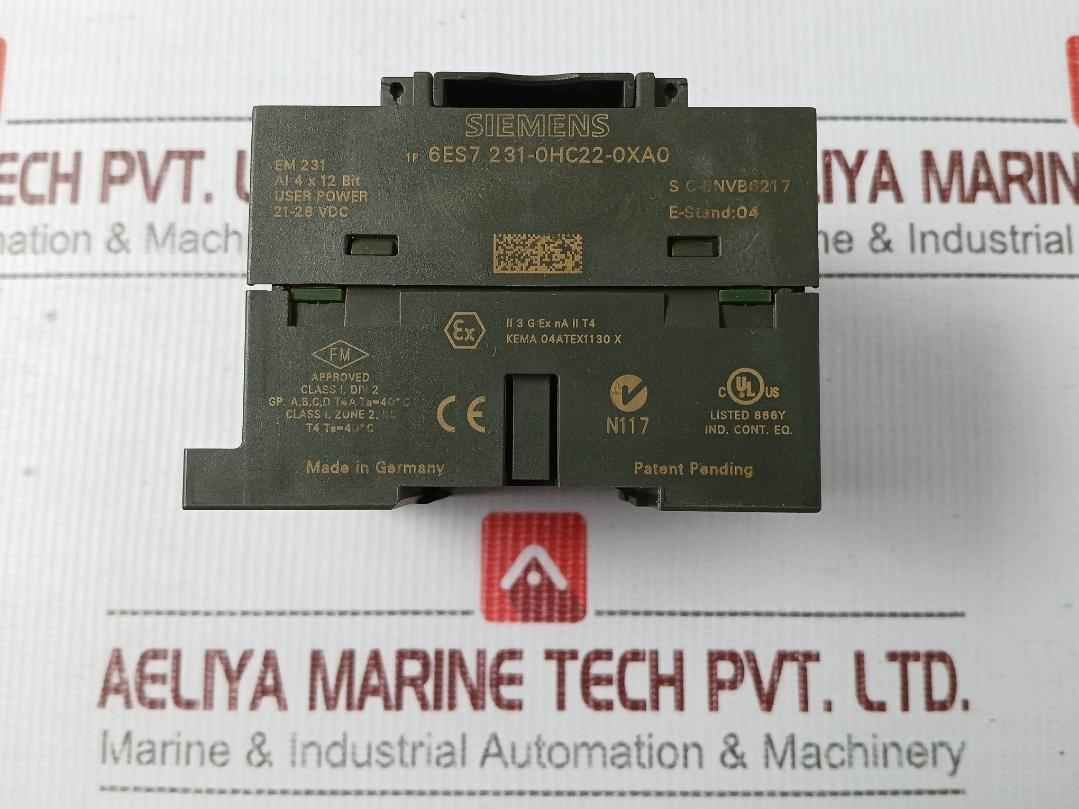 Siemens 6es7 231-0hc22-0xa0 Analog Input Module Em 231 21-28 Vdc