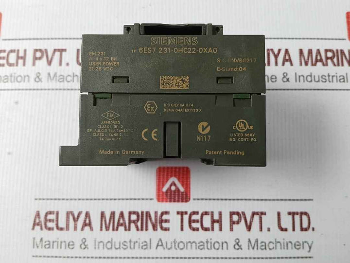 Siemens 6es7 231-0hc22-0xa0 Analog Input Module Em 231 21-28 Vdc
