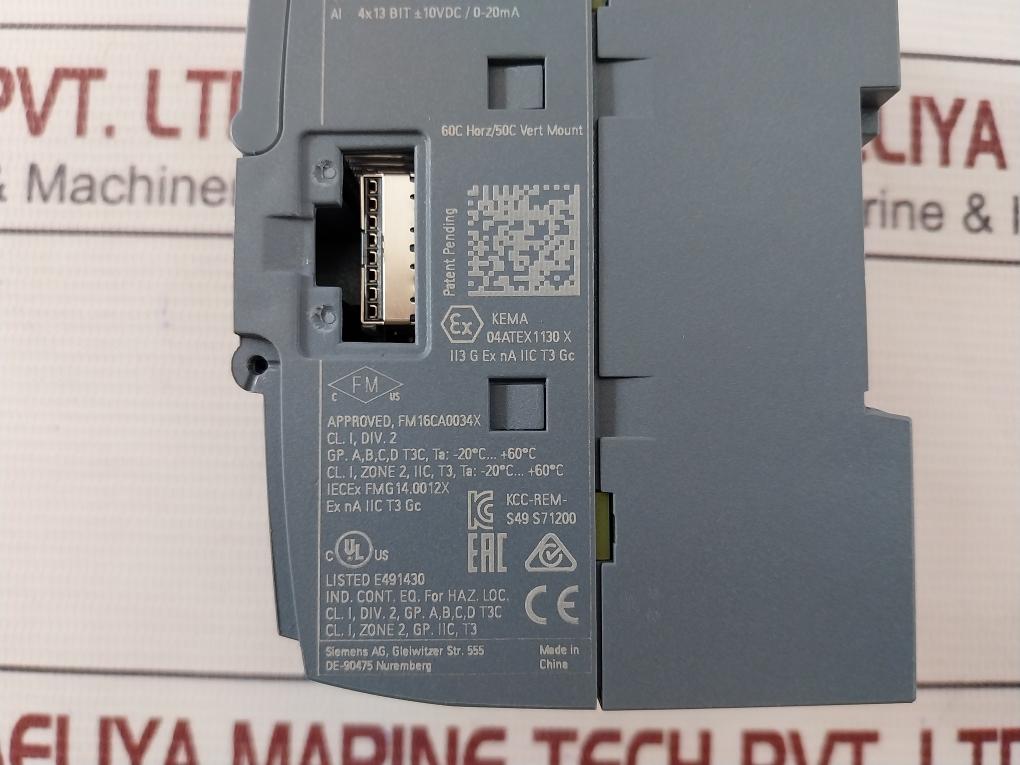 Siemens 6Es7 231-4Hd32-0Xb0 Simatic S7-1200 Analog Input Module 24Vdc 45Ma