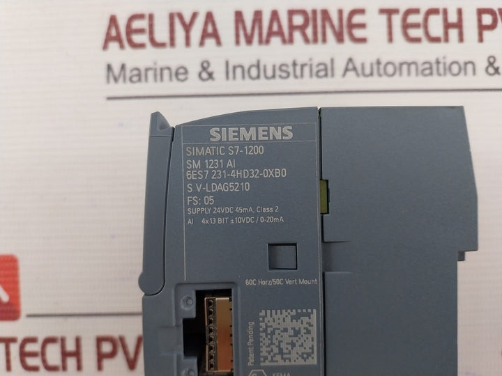 Siemens 6Es7 231-4Hd32-0Xb0 Simatic S7-1200 Analog Input Module 24Vdc 45Ma