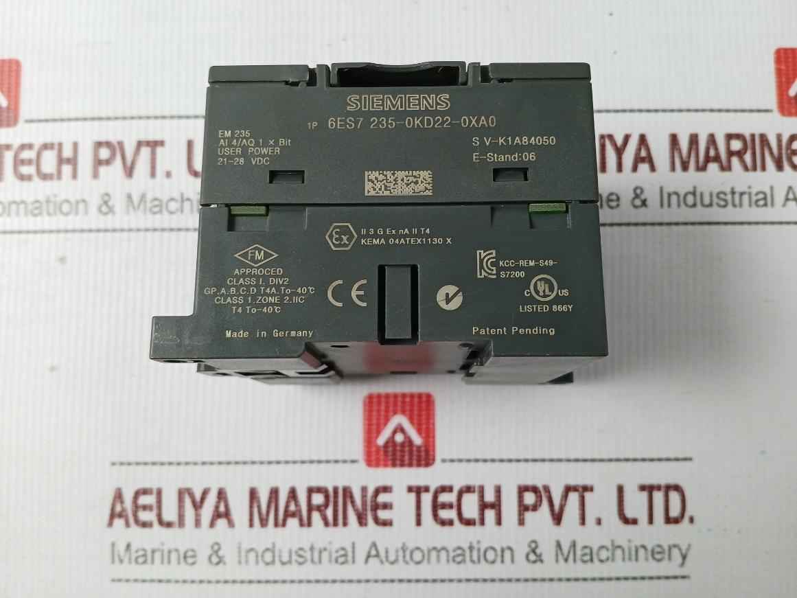 Siemens 6es7 235-0kd22-0xa0 Analog I/o Extension Module Em 235 24 Vdc