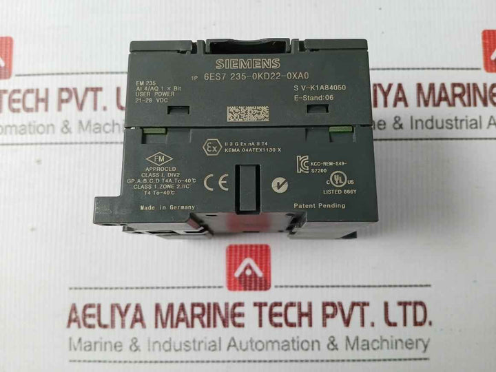 Siemens 6es7 235-0kd22-0xa0 Analog I/o Extension Module Em 235 24 Vdc
