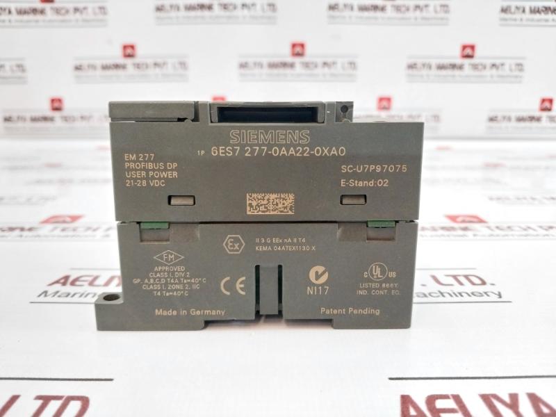 Siemens 6Es7 277-0Aa22-0Xa0 Profibus Dp Module User Power Sc-u7P97075 21-28 Vdc
