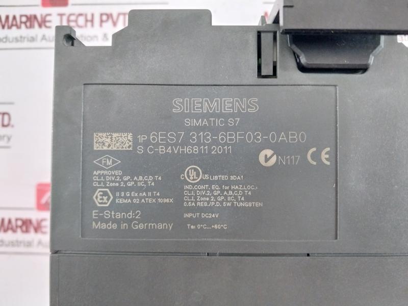 Siemens Simatic S7 6Es7 307-1Ea01-0Aa0 Regulated Power Supply Di16/Do16Xdc24V Dc24V/5A