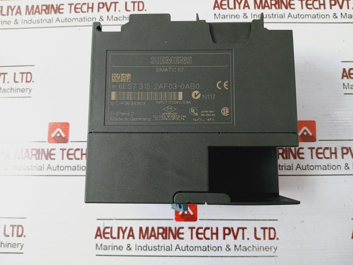 Siemens 6Es7 315-2Af03-0Ab0 Central Processing Unit S C-p9E94909